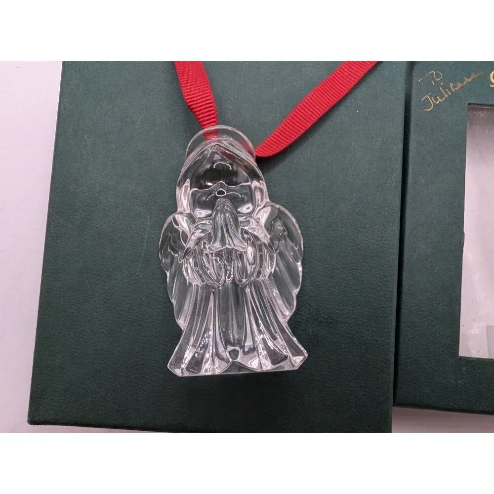 Retired Christmas Endearments Waterford Crystal Angel - Second In A Series
